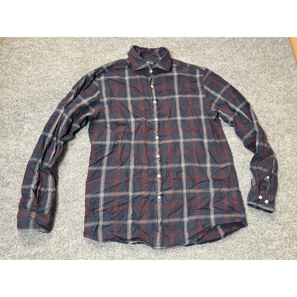 Rodd & Gunn Shirt Mens XL Blue Plaid Long Sleeve Woven Button-Up Casual